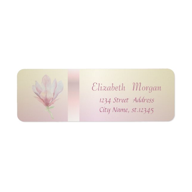 Elégante Aquarelle romantique tendance Magnolia (Devant)