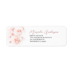 Elégante aquarelle rose Fleur douche nuptiale