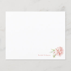 Elégante aquarelle rose floral papier à lettres pe