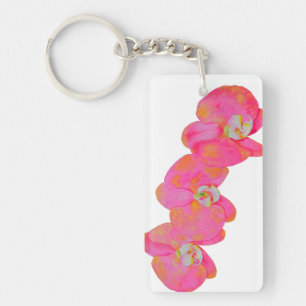Elégante aquarelle rose orchidée peinture tropical