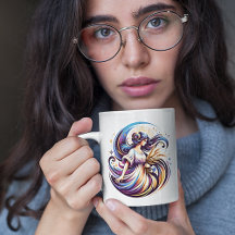 Elégante aquarelle Vierge Zodiac Mug personnalisé