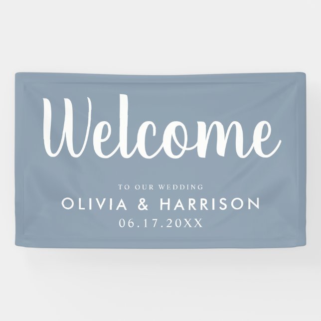 Élégante bannière d'Affiche de bienvenue Mariage D (Horizontal)