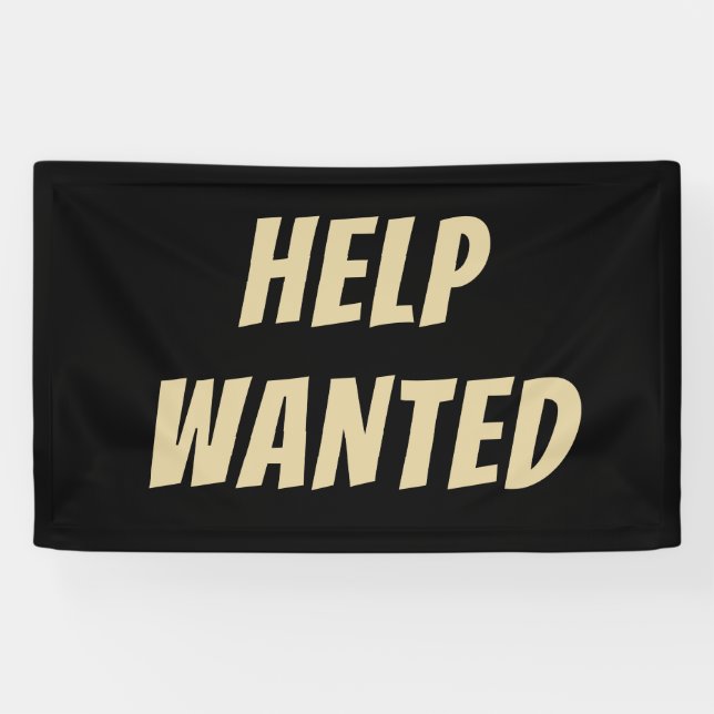 Élégante Bannière RECHERCHÉE Black & Gold HELP per (Horizontal)