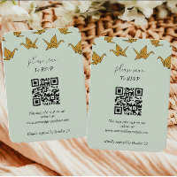 Elegante Boda de grúa de papel verde