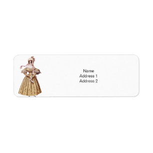 Élégante Bonnet d'or de dame victorienne