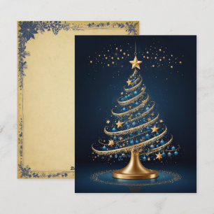 Élégante bougie d'arbre de Noël et carte cadeau