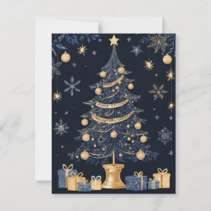 Élégante bougie d'arbre de Noël et carte cadeau