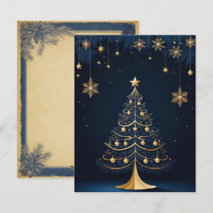 Élégante bougie d'arbre de Noël et carte cadeau