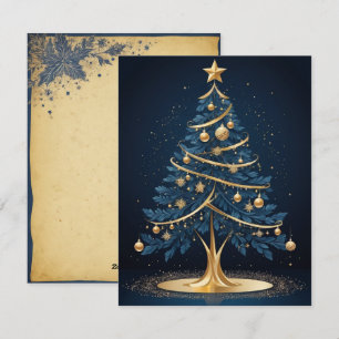 Élégante bougie d'arbre de Noël et carte cadeau