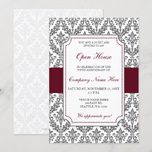 Elégante Bourgogne Corporate party Invitation