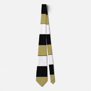 Elégante Brown noir et blanc rayures Motif Cravate