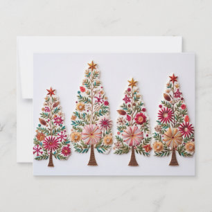 Elegante bunte Weihnachtsbäume Postcard