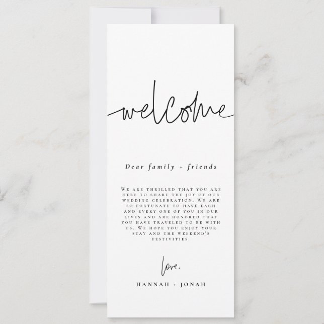 Élégante calligraphie | Carte d'itinéraire Mariage (Devant)