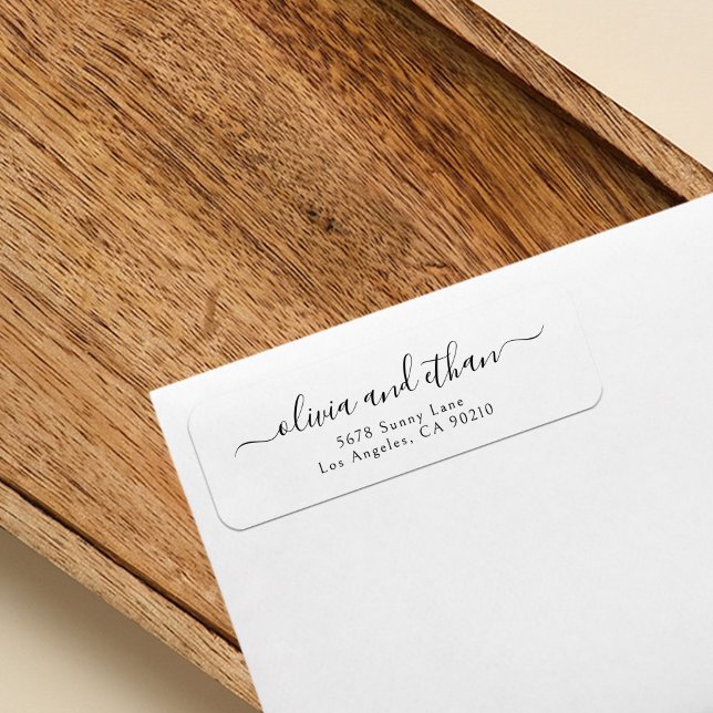 Élégante calligraphie Classic Adresse de retour (Créateur téléchargé)