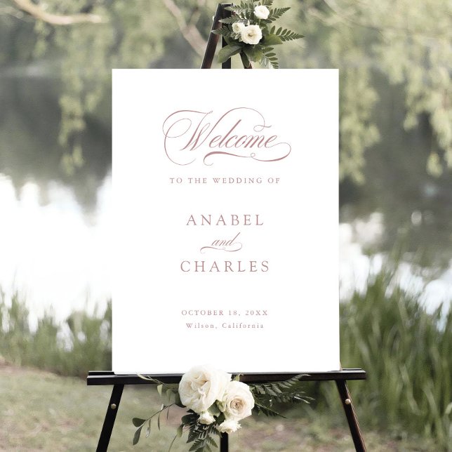 Élégante calligraphie de script Affiche de bienven (Créateur téléchargé)