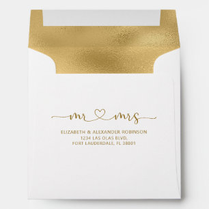 Élégante calligraphie Enveloppe Mariage de script