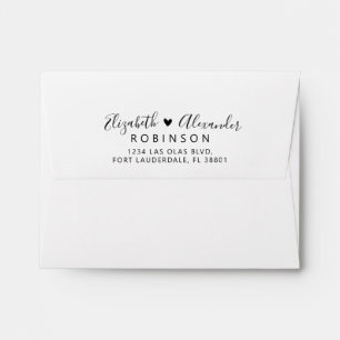 Élégante calligraphie Enveloppe Mariage de script