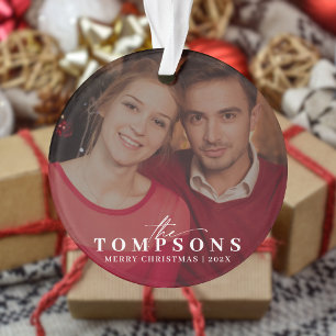 Élégante calligraphie Famille de Noël Photo