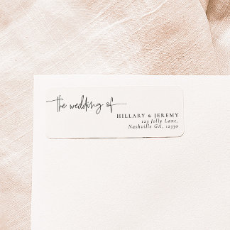 Élégante calligraphie le mariage de l'adresse de r