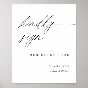 Élégante calligraphie Mariage Livre d'or