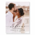 Élégante calligraphie Mariage photo Bienvenue