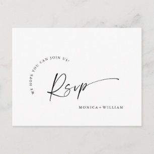 Élégante calligraphie Menu Choix Mariage RSVP