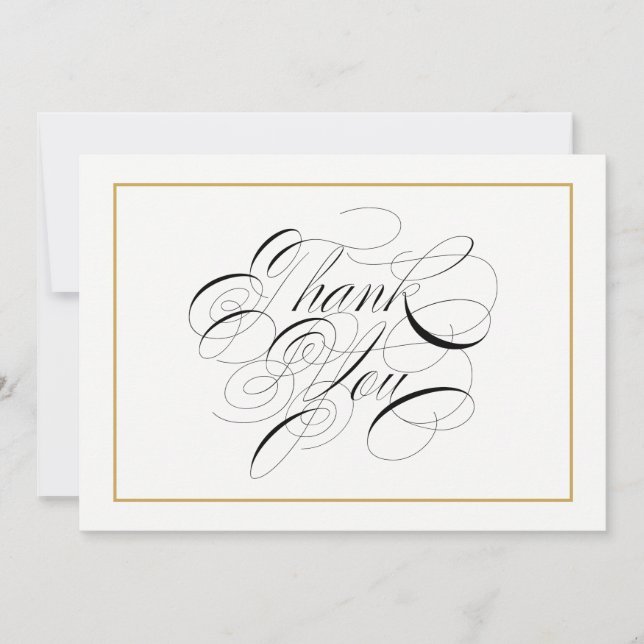 Élégante calligraphie Merci or (Devant)