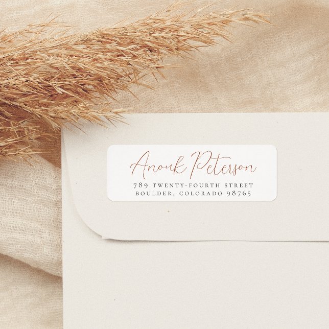 Élégante Calligraphie minimale Adresse de retour d (Return Address Label Mock-up)
