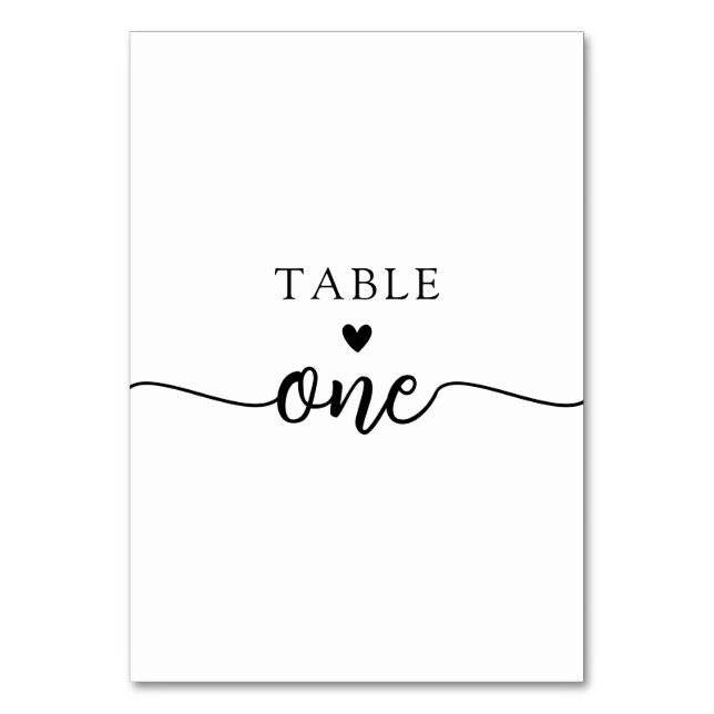 Élégante calligraphie minimale Numéro de table per (Par défaut)