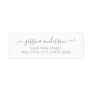 Élégante calligraphie moderne Script chic Gris a