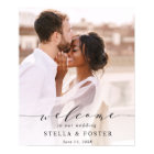 Élégante calligraphie Photo Mariage Affiche de bie