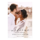 Élégante calligraphie Photo Mariage Affiche de bie