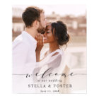 Élégante calligraphie Photo Mariage Affiche de bie