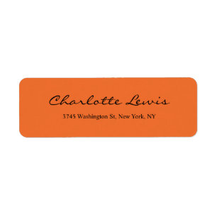 Élégante calligraphie Plaque Orange Texte Lisible