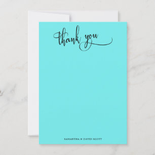 Élégante calligraphie simple Aqua Merci