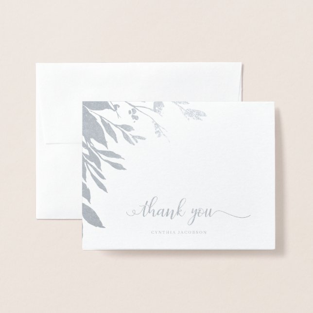 Elégante carte à huile Merci de calligraphie (Devant avec enveloppe)
