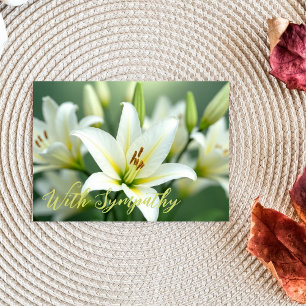 Élégante carte blanche Lily blanche
