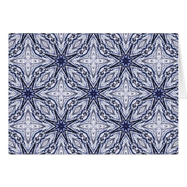 Elégante carte bleue et blanche (Devant Horizontal)
