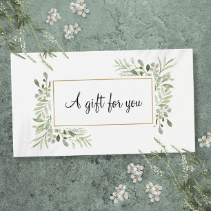 Elégante carte cadeau Feuille Spring