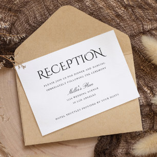 Élégante Carte d'accueil de mariage blanc simple e