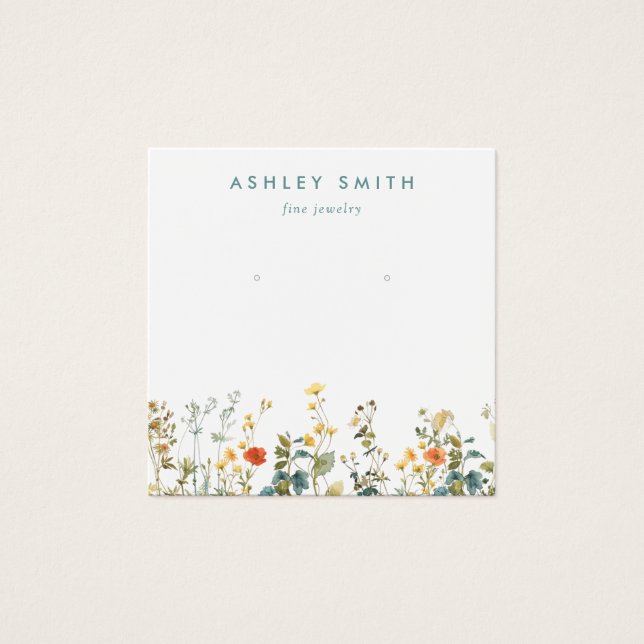 Élégante carte d'affichage de l'oreille du champ F (Devant)