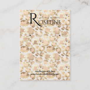 Élégante carte d'affichage Empreinte de léopard ro