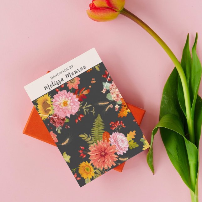 Élégante carte d'affichage Fleur sauvage en collie (Créateur téléchargé)