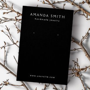 Élégante carte d'affichage minimaliste noir