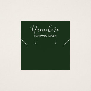 Elégante carte d'affichage minimaliste verte