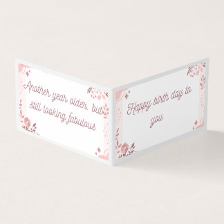 Elégante carte d'anniversaire florale joyeuse - pe