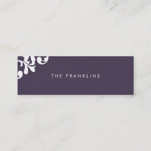 Élégante carte d'appel Floral Skinny