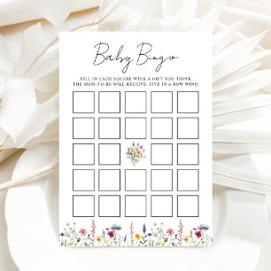 Élégante carte de Baby shower de pré-prairie Fleur