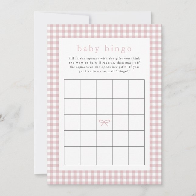 Élégante carte de Baby shower rose Dusty (Devant)