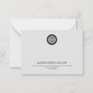 Elégante carte de billets d'affaires gris charbon
